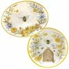 Bee Sweet Set 14 in. Assorted Colors Melamine Platters (Set of 2) by Certified International -Certified International Sales certified international platters 92526 64 1000