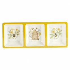 Bee Sweet Hostess Set 14.5 in. Assorted Colors Melamine Platters (Set of 3) by Certified International 9 Bee Sweet Hostess Set 14.5 in. Assorted Colors Melamine Platters (Set of 3) by Certified International -Certified International Sales certified international platters 92528 4f 1000