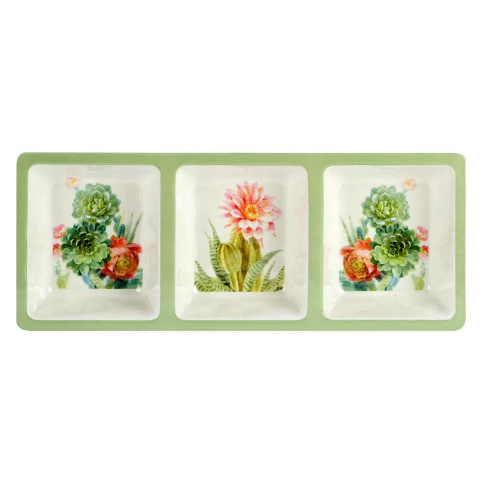 Desert Beauty Hostess Set 14.5 in. Assorted Colors Melamine Platters (Set of 3) by Certified International 5 Desert Beauty Hostess Set 14.5 in. Assorted Colors Melamine Platters (Set of 3) by Certified International - Image 3