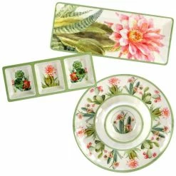 Desert Beauty Hostess Set 14.5 in. Assorted Colors Melamine Platters (Set of 3) by Certified International