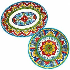 Seville Set 14 in. Assorted Colors Melamine Platters (Set of 2) by Certified International