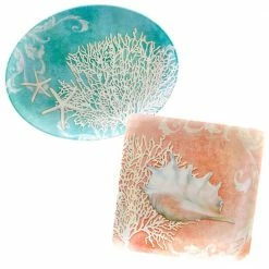 Inspired Coast Set 14 in. Assorted Colors Melamine Platters (Set of 2) by Certified International