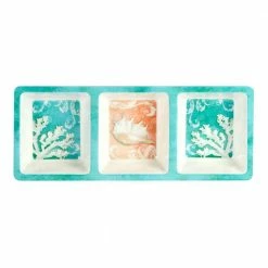 Inspired Coast Hostess Set 14.5 in. Assorted Colors Melamine Platters (Set of 3) by Certified International -Certified International Sales certified international platters 92548 4f 1000