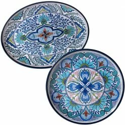 Talavera 2-Piece Blue Platter Set by Certified International