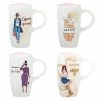 18 oz. Assorted Colors Girlfriends Travel Mug with Plastic Lid Stoneware Beverage Mugs (Set of 4) by Certified International 1 18 oz. Assorted Colors Girlfriends Travel Mug with Plastic Lid Stoneware Beverage Mugs (Set of 4) by Certified International -Certified International Sales certified international travel mugs tumblers 41254set4 64 1000