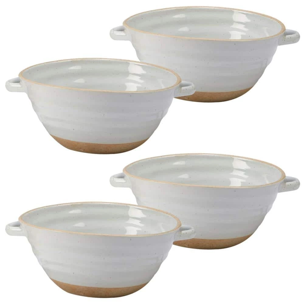 Artisan 4-Piece Traditional Cream Ceramic 28 oz. Soup/Pasta Bowl Set (Service for 4) by Certified International 3 Artisan 4-Piece Traditional Cream Ceramic 28 oz. Soup/Pasta Bowl Set (Service for 4) by Certified International