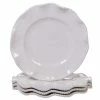 Perlette 4-Piece Solid Cream Melamine Outdoor Dinner Plate Set (Service for 4) by Certified International -Certified International Sales cream certified international dinnerware sets 27420set4 64 1000