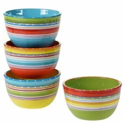 Mariachi Multi-Colored 5.25 in. Ice Cream Cereal Bowl Set (Set of 4) by Certified International