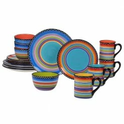 Tequila Sunrise 16-Piece Traditional Multi-color Ceramic Dinnerware Set (Service for 4) by Certified International