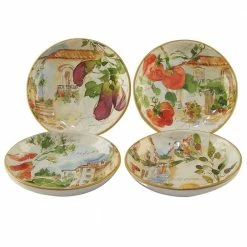 Piazzette 4-Piece Multi-Colored 9.25 in. x 2 in. Soup/Pasta Bowl Set by Certified International