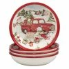 Red Truck Snowman 38 fl.oz. Multi-Colored Earthenware Soup Bowls Set of 4 by Certified International 1 Red Truck Snowman 38 fl.oz. Multi-Colored Earthenware Soup Bowls Set of 4 by Certified International -Certified International Sales multi colored certified international bowls 29004set4 64 1000