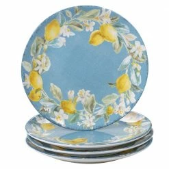 Citron 4-Piece Patterned Multi-Colored Earthenware 11 in. Dinner Plate Set (Service for 4) by Certified International