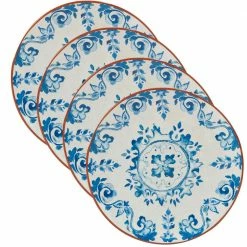 Porto 4-Piece Traditional Multi-Colored Ceramic 8.5 in. Salad Plate Set (Service for 4) by Certified International