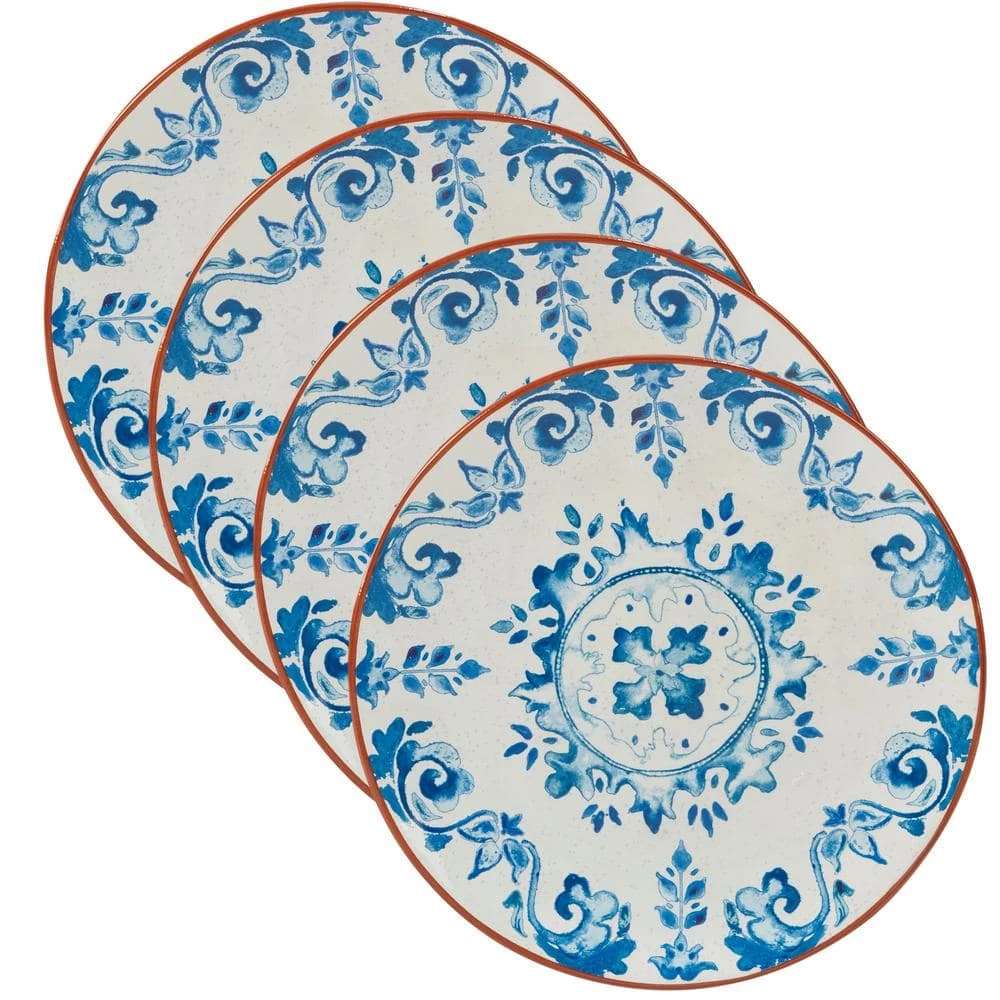 Porto 4-Piece Traditional Multi-Colored Ceramic 8.5 in. Salad Plate Set (Service for 4) by Certified International 3 Porto 4-Piece Traditional Multi-Colored Ceramic 8.5 in. Salad Plate Set (Service for 4) by Certified International