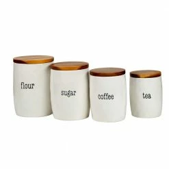 It's Just Words 4-Piece Traditional Multi-Colored Ceramic Canister Set by Certified International