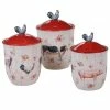 Farmhouse 3-Piece Country/Cottage Multi-Colored Ceramic 54, 72, 104 oz. Canister Set by Certified International 2 Farmhouse 3-Piece Country/Cottage Multi-Colored Ceramic 54, 72, 104 oz. Canister Set by Certified International -Certified International Sales multi colored certified international dinnerware sets 26736 64 1000