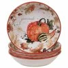 Harvest Splash 4-Piece Country/Cottage Multi-Colored Earthenware 36 oz. Soup/Pasta Bowl Set (Service for 4) by Certified International -Certified International Sales multi colored certified international dinnerware sets 41863set4 64 1000