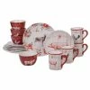 Farmhouse 16-Piece Country/Cottage Multi-Colored Ceramic Dinnerware Set (Service for 4) by Certified International -Certified International Sales multi colored certified international dinnerware sets 87526 64 1000