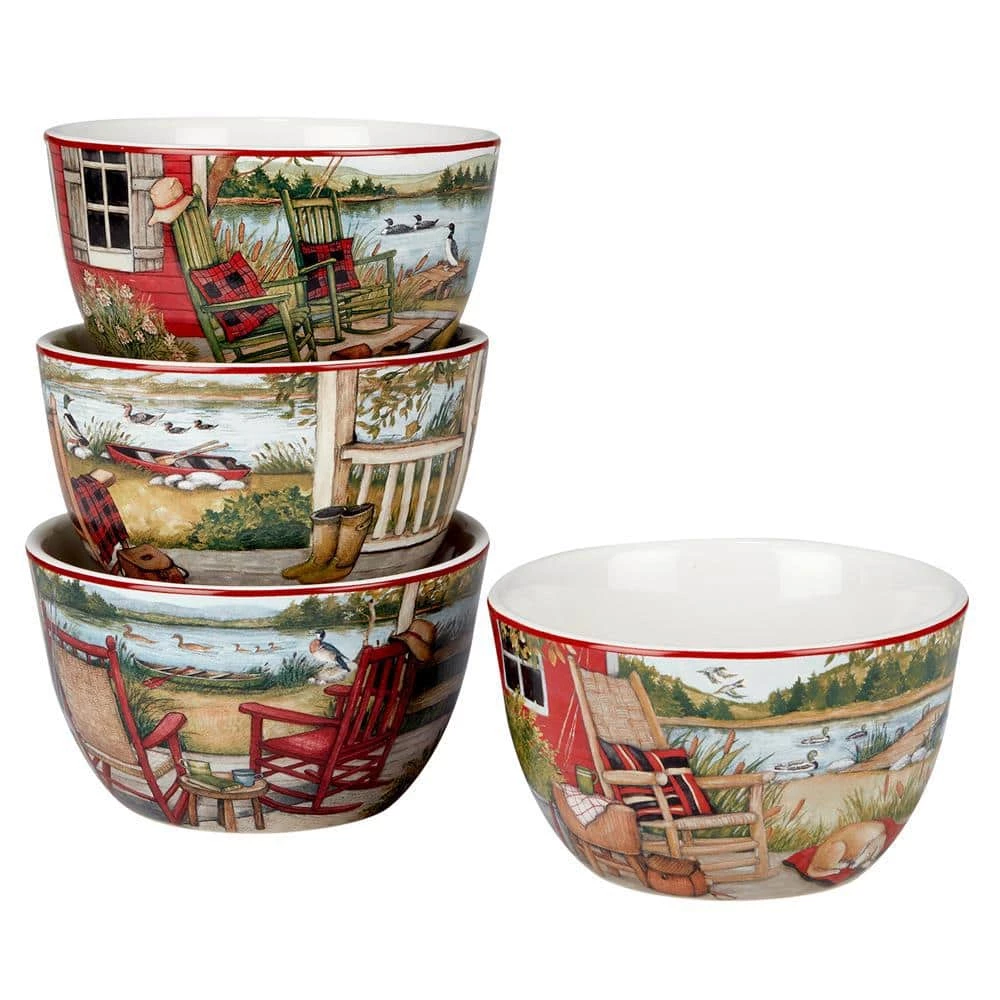 Lake Retreat 16-Piece Earthenware Dinnerware Set (Service Set for 4) by Certified International 7 Lake Retreat 16-Piece Earthenware Dinnerware Set (Service Set for 4) by Certified International - Image 5