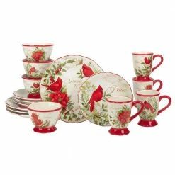 Winter's Medley 16-Piece Multi-Colored Earthenware Dinnerware Set Service for 4 by Certified International -Certified International Sales multi colored certified international dinnerware sets 97617rm 4f 1000