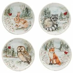 Winter's Walk Multi-Colored Dessert Plates Set of 4 by Certified International -Certified International Sales multi colored certified international salad plates dessert plates 29016set4 4f 1000