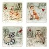 Winter's Walk Multi-Colored Canape Plates Set of 4 by Certified International -Certified International Sales multi colored certified international salad plates dessert plates 29024set4 64 1000