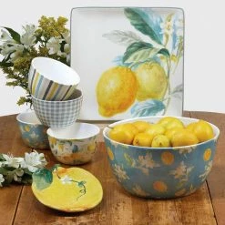 Multi-Colored 18 oz. Citron 3-D Lemon Covered Bowl by Certified International -Certified International Sales multi colored certified international serving bowls 23134 c3 1000