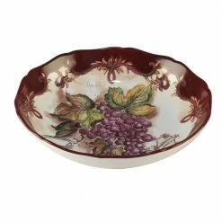 Vintners Journal Multi-Colored 13.5 in. x 2.75 in. Serving/Pasta Bowl by Certified International