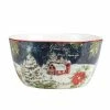 Silent Night 10 in. 104 fl.oz. Multi-Colored Earthenware Serving Bowl by Certified International -Certified International Sales multi colored certified international serving bowls 28979 64 1000