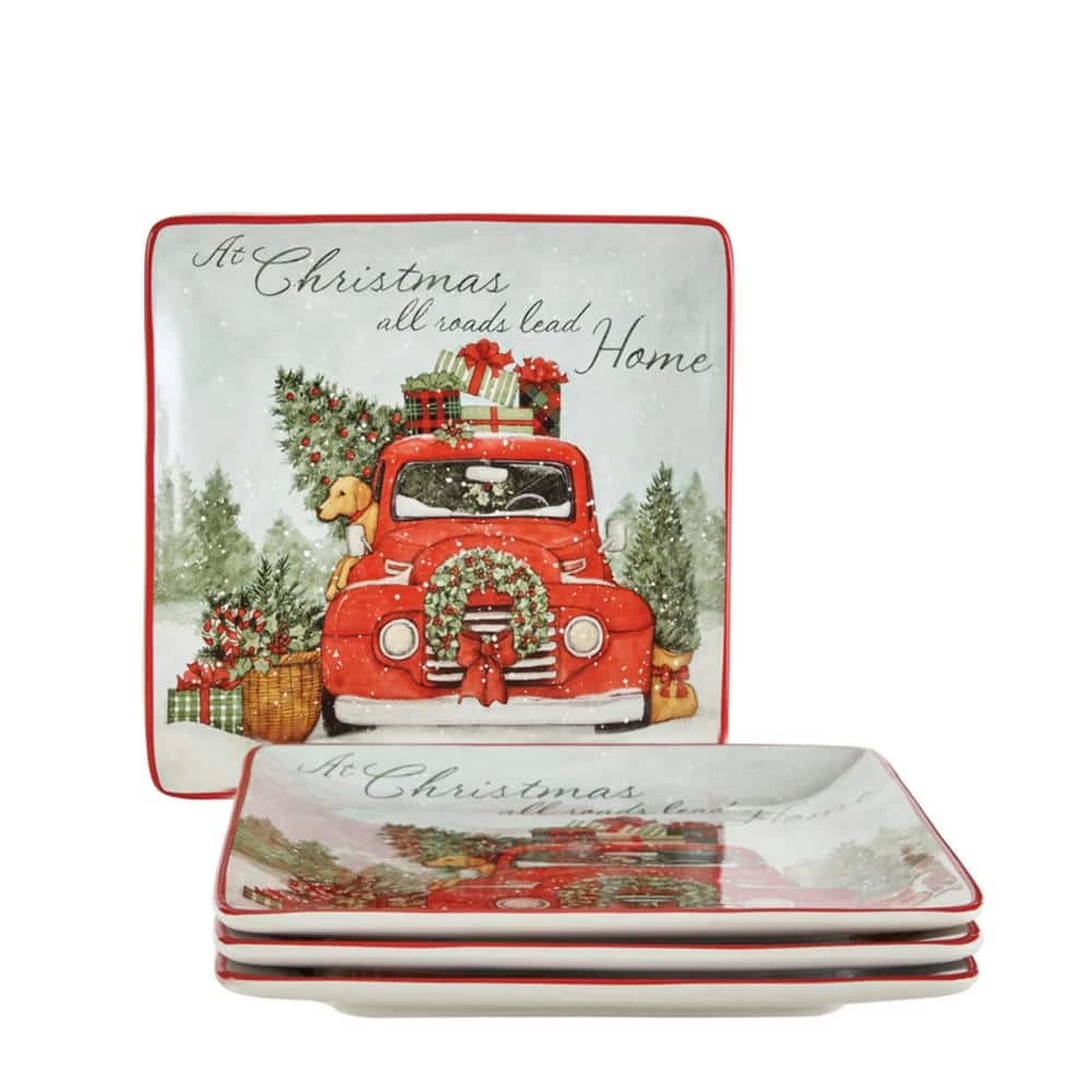 Home For Christmas Multicolor Dinner Plate (Set of 4) by Certified International 6 Home For Christmas Multicolor Dinner Plate (Set of 4) by Certified International - Image 4