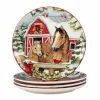 Homestead Christmas 11 in. Multicolored Earthenware Dinner Plate (Set of 4) by Certified International 2 Homestead Christmas 11 in. Multicolored Earthenware Dinner Plate (Set of 4) by Certified International -Certified International Sales multicolor certified international dinner plates 37285set4 64 1000