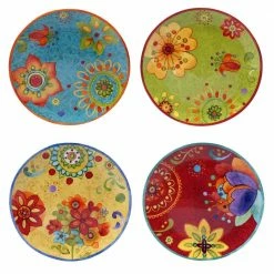 Tunisian Sunset Salad and Dessert Plate (Set of 4) by Certified International