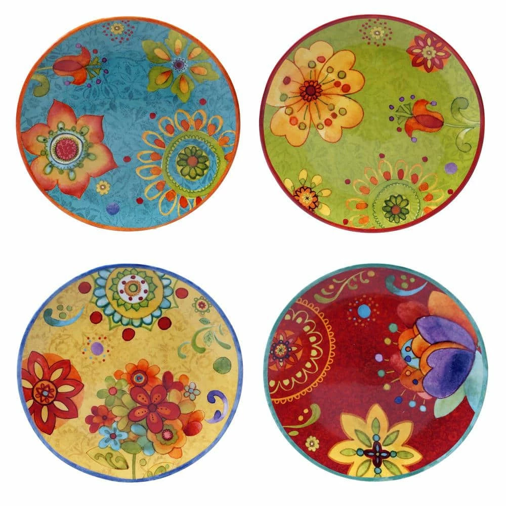 Tunisian Sunset Salad and Dessert Plate (Set of 4) by Certified International 3 Tunisian Sunset Salad and Dessert Plate (Set of 4) by Certified International