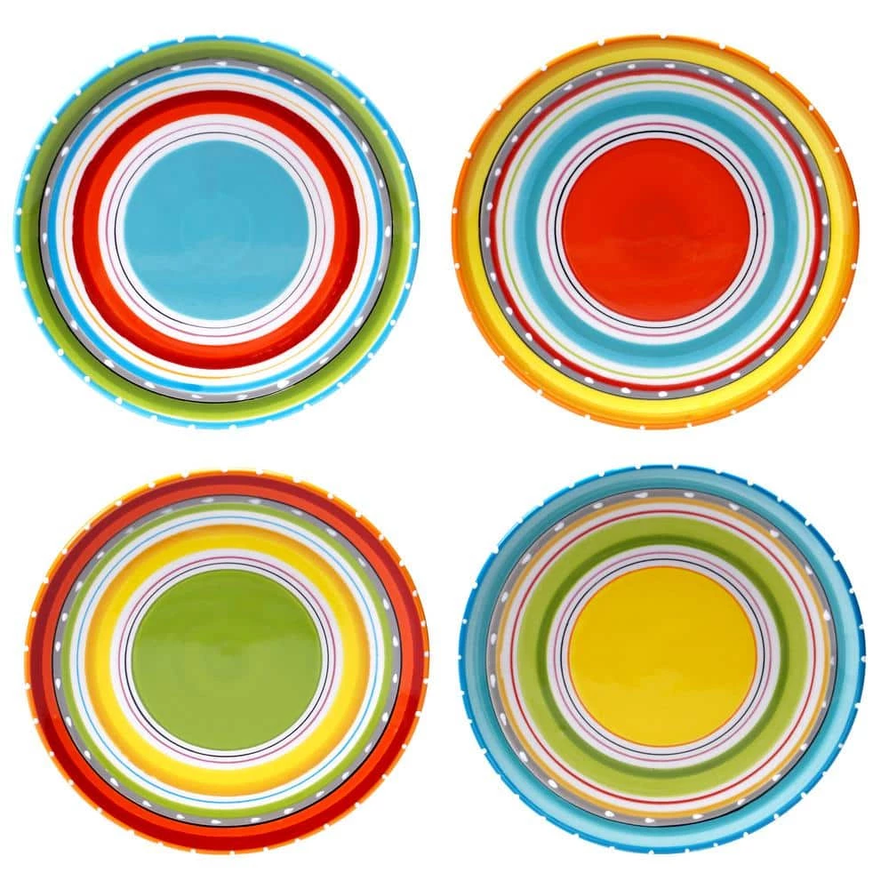 Mariachi Multi-Colored 8.75 in. Salad Plate (Set of 4) by Certified International 3 Mariachi Multi-Colored 8.75 in. Salad Plate (Set of 4) by Certified International