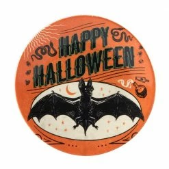 Scaredy Cat Multicolored Earthenware Canape Plate Round 6 in. Assorted (Set of 4) by Certified International -Certified International Sales multicolor certified international salad plates dessert plates 37232set4 44 1000