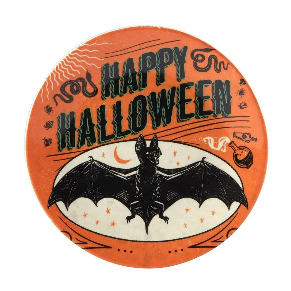 Scaredy Cat Multicolored Earthenware Canape Plate Round 6 in. Assorted (Set of 4) by Certified International 7 Scaredy Cat Multicolored Earthenware Canape Plate Round 6 in. Assorted (Set of 4) by Certified International - Image 5