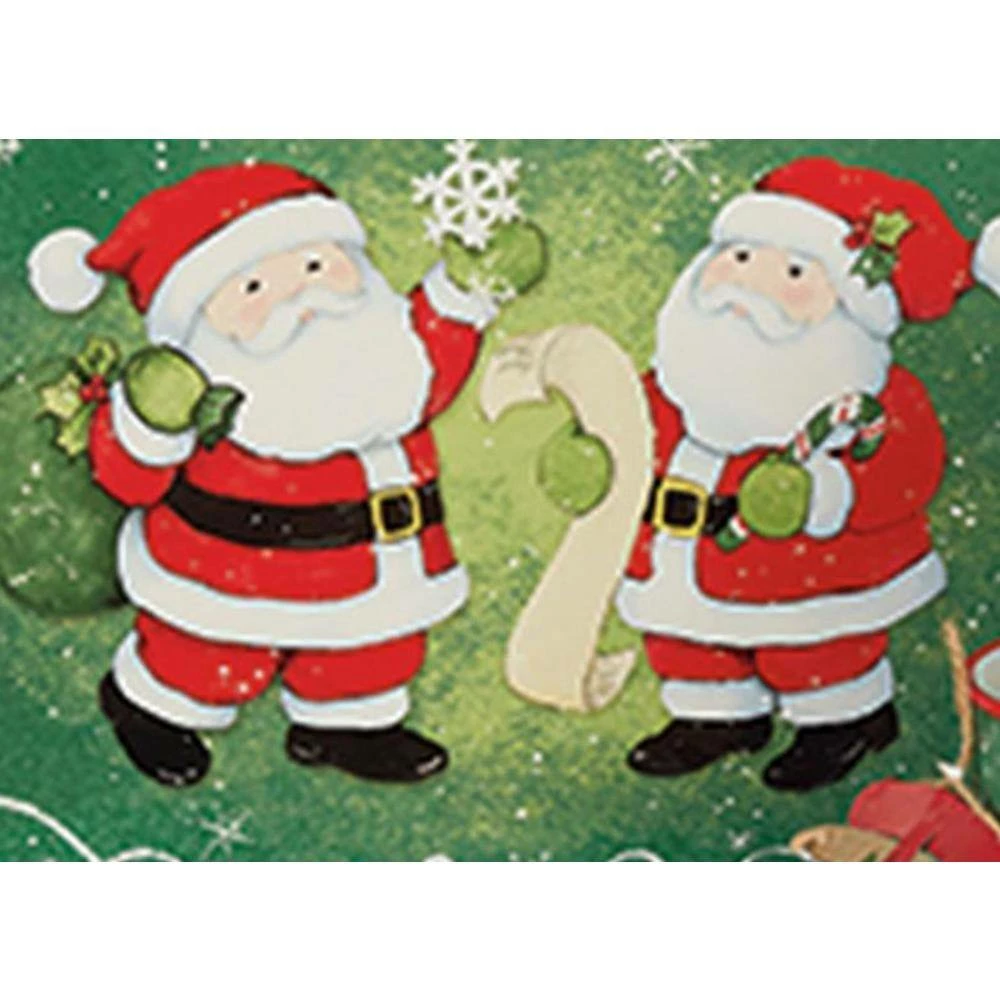 Holiday Magic Santa 6 in. Multicolored Earthenware Canape Plate (Set of 4) by Certified International 5 Holiday Magic Santa 6 in. Multicolored Earthenware Canape Plate (Set of 4) by Certified International - Image 3