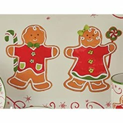 Holiday Magic Gingerbread 9 in. Multicolored Earthenware Dessert Plate (Set of 4) by Certified International -Certified International Sales multicolor certified international salad plates dessert plates 37310set4 4f 1000