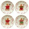 Holiday Magic Gingerbread 9 in. Multicolored Earthenware Dessert Plate (Set of 4) by Certified International