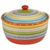 Mariachi Multi-Colored 2.5 Qt Bean Pot With Lid by Certified International -Certified International Sales multicolor certified international serving bowls 25647 64 1000