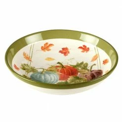 Autumn Harvest 13 in. 128 oz. Multicolored Earthenware Serving Bowl by Certified International