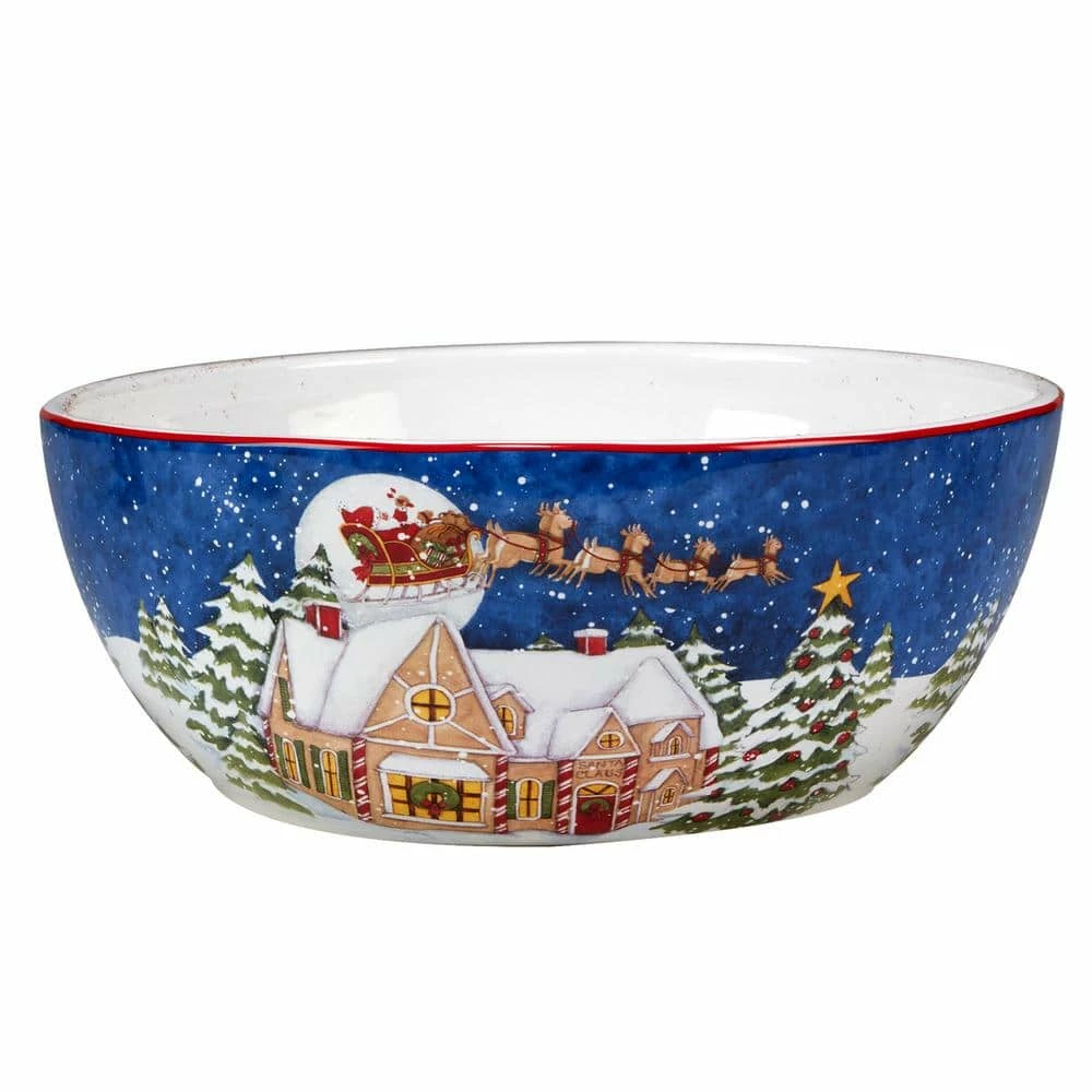 Santa's Workshop 72 oz. Multicolored Earthenware Deep Bowl by Certified International 3 Santa's Workshop 72 oz. Multicolored Earthenware Deep Bowl by Certified International