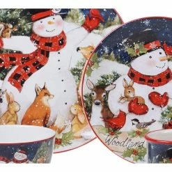 Magic Of Christmas Snowman 36 oz. Multicolored Earthenware Soup Bowl (Set of 4) by Certified International -Certified International Sales multicolored certified international bowls 28304set4 c3 1000