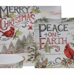 Evergreen Christmas 22 oz. Multicolored Earthenware Ice Cream Bowl (Set of 4) by Certified International -Certified International Sales multicolored certified international bowls 28348set4 c3 1000