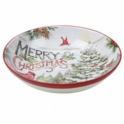 128 oz. Evergreen Christmas Multicolored Earthenware Serving Bowl by Certified International