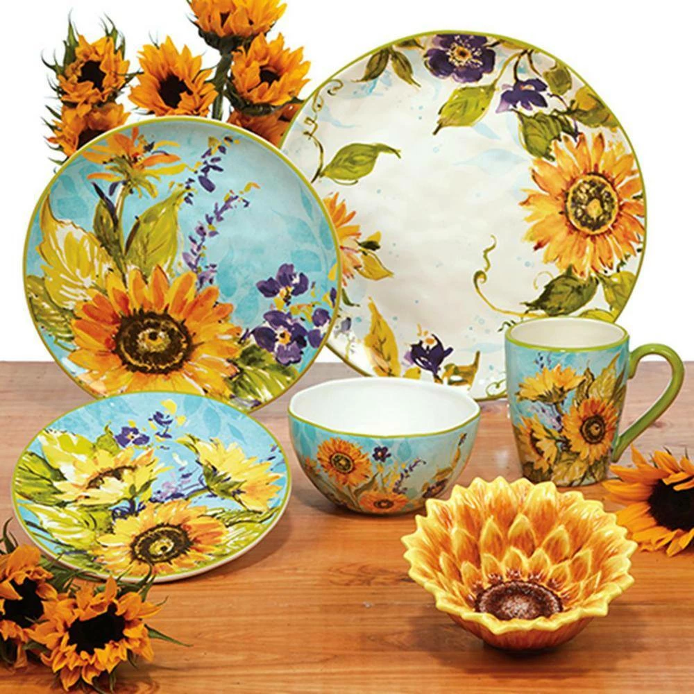 120 oz. 13 in. Multicolor Sun Garden Serving Bowl by Certified International 5 120 oz. 13 in. Multicolor Sun Garden Serving Bowl by Certified International - Image 3