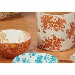 Damask Floral 12 oz. 4.75 in. Multicolor Porcelain All Purpose Bowl (Set of 6) by Certified International -Certified International Sales multicolored certified international bowls 45167set6 4f 1000