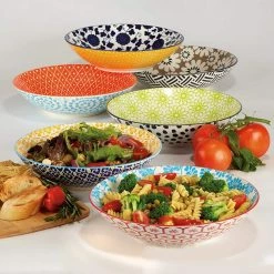 Chelsea Multicolored Porcelain 9 in. 32 oz. Dinner Bowls (Set of 6) by Certified International -Certified International Sales multicolored certified international bowls 89670 c3 1000