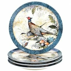 11 in. Harvest Gatherings Multicolored Earthenware Dinner Plate (Set of 4) by Certified International