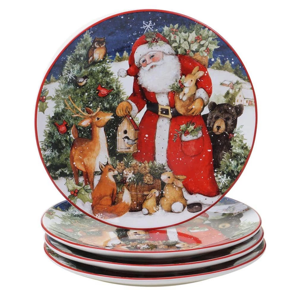 11 in. Magic of Christmas Santa Multicolored Earthenware Dinner Plate (Set of 4) by Certified International 3 11 in. Magic of Christmas Santa Multicolored Earthenware Dinner Plate (Set of 4) by Certified International